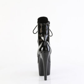 Pleaser ADORE-1020GP Bottines à plateforme Revêtement laqué Paillettes Noir EU-39 / US-9