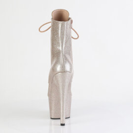Pleaser ADORE-1020GP Bottines à plateforme Revêtement laqué Paillettes Beige Marron EU-42 / US-12