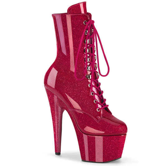 Pleaser ADORE-1020GP Bottines à plateforme Revêtement laqué Paillettes Rose EU-37 / US-7