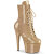 Pleaser ADORE-1020GP Bottines à plateforme Revêtement laqué Paillettes Or EU-42 / US-12