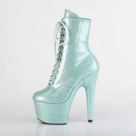 Pleaser ADORE-1020GP Bottines à plateforme Revêtement laqué Paillettes Vert menthe EU-35 / US-5