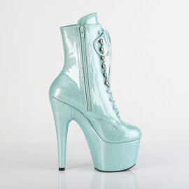 Pleaser ADORE-1020GP Bottines à plateforme Revêtement laqué Paillettes Vert menthe EU-35 / US-5