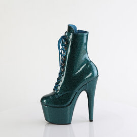 Pleaser ADORE-1020GP Bottines à plateforme Revêtement laqué Paillettes Bleu Vert EU-37 / US-7