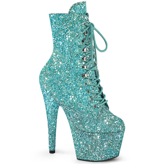Pleaser ADORE-1020GWR Bottines à plateforme Paillettes Turquoise EU-39 / US-9