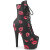 Pleaser ADORE-1020KISSES Bottines à plateforme Similicuir Noir EU-37 / US-7