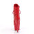 Pleaser ADORE-1020RM Bottines à plateforme Similicuir Strass Maille Rouge EU-40 / US-10