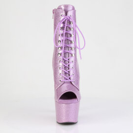 Pleaser ADORE-1021GP Bottines à plateforme Revêtement laqué Paillettes Lilas clair EU-37 / US-7