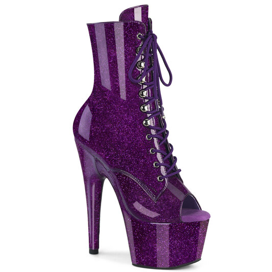 Pleaser ADORE-1021GP Bottines à plateforme Revêtement laqué Paillettes Lilas foncé EU-37 / US-7