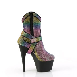 Pleaser ADORE-1029RS Bottines à plateforme Strass Multicolore EU-37 / US-7