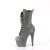 Pleaser ADORE-1040GR Bottines à plateforme Chrome Holo Paillettes Argent EU-36 / US-6