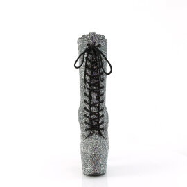 Pleaser ADORE-1040GR Bottines à plateforme Chrome Holo Paillettes Argent EU-37 / US-7