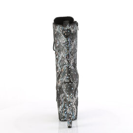 Pleaser ADORE-1040SPF Bottines à plateforme Tissu Argent Métallique EU-40 / US-10