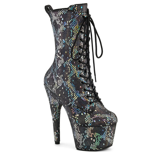 Pleaser ADORE-1040SPF Bottines à plateforme Tissu Argent Métallique EU-41 / US-11