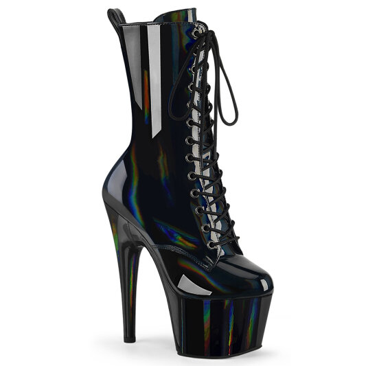 Pleaser ADORE-1040WR-HG Bottines à plateforme Revêtement laqué Holo Noir EU-39 / US-9