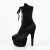 Pleaser ADORE-1045VEL Bottines à plateforme Velours Noir EU-40 / US-10
