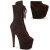 Pleaser ADORE-1045VEL Bottines à plateforme Velours Marron EU-35 / US-5