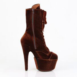 Pleaser ADORE-1045VEL Bottines à plateforme Velours Marron EU-41 / US-11