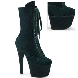Pleaser ADORE-1045VEL Bottines à plateforme Velours Vert EU-35 / US-5