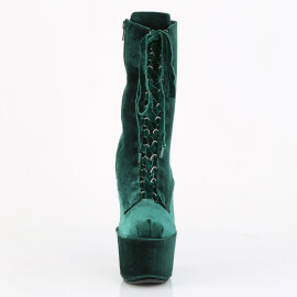 Pleaser ADORE-1045VEL Bottines à plateforme Velours Vert EU-35 / US-5