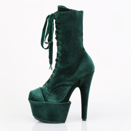 Pleaser ADORE-1045VEL Bottines à plateforme Velours Vert EU-35 / US-5