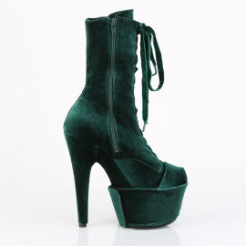 Pleaser ADORE-1045VEL Bottines à plateforme Velours Vert EU-35 / US-5