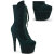 Pleaser ADORE-1045VEL Bottines à plateforme Velours Vert EU-35 / US-5