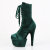 Pleaser ADORE-1045VEL Bottines à plateforme Velours Vert EU-35 / US-5