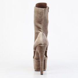 Pleaser ADORE-1045VEL Bottines à plateforme Velours Vert Marron EU-38 / US-8