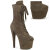 Pleaser ADORE-1045VEL Bottines à plateforme Velours Vert Marron EU-38 / US-8