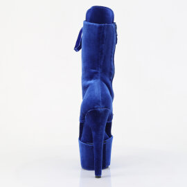 Pleaser ADORE-1045VEL Bottines à plateforme Velours Bleu EU-36 / US-6