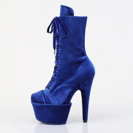 Pleaser ADORE-1045VEL Bottines à plateforme Velours Bleu EU-37 / US-7