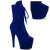 Pleaser ADORE-1045VEL Bottines à plateforme Velours Bleu EU-37 / US-7