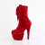Pleaser ADORE-1045VEL Bottines à plateforme Velours Rouge EU-44 / US-14