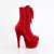 Pleaser ADORE-1045VEL Bottines à plateforme Velours Rouge EU-44 / US-14