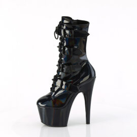 Pleaser ADORE-1046 Bottines à plateforme Revêtement laqué Holo Noir EU-35 / US-5