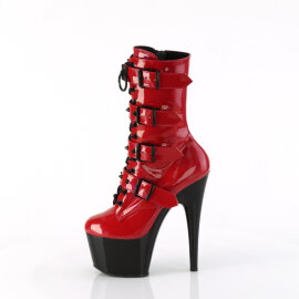 Pleaser ADORE-1046TT Bottines à plateforme Revêtement laqué Holo Rouge EU-35 / US-5