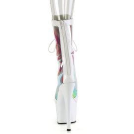 Pleaser ADORE-1047 Bottines à plateforme Revêtement laqué Holo Blanc EU-38 / US-8