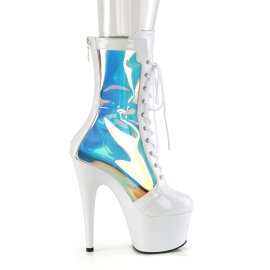 Pleaser ADORE-1047 Bottines à plateforme Revêtement laqué Holo Blanc EU-38 / US-8