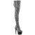 Pleaser ADORE-3008SP-BT Cuissardes à plateforme Imprimé serpent Noir Blanc EU-39 / US-9
