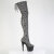 Pleaser ADORE-3008SP-BT Cuissardes à plateforme Imprimé serpent Noir Blanc EU-39 / US-9