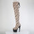 Pleaser ADORE-3008SP-BT Cuissardes à plateforme Imprimé serpent Marron EU-36 / US-6