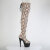 Pleaser ADORE-3008SP-BT Cuissardes à plateforme Imprimé serpent Marron EU-37 / US-7