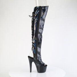 Pleaser ADORE-3019HWR Cuissardes à plateforme Holo Noir EU-36 / US-6
