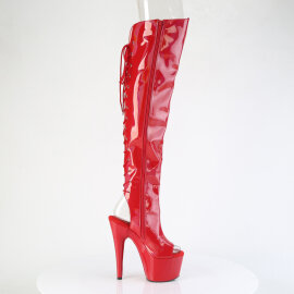 Pleaser ADORE-3019HWR Cuissardes à plateforme Holo Rouge EU-38 / US-8
