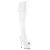 Pleaser ADORE-3019HWR Cuissardes à plateforme Holo Blanc EU-44 / US-14