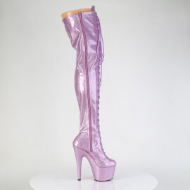 Pleaser ADORE-3020GP Cuissardes à plateforme Revêtement laqué Paillettes Lilas EU-38 / US-8