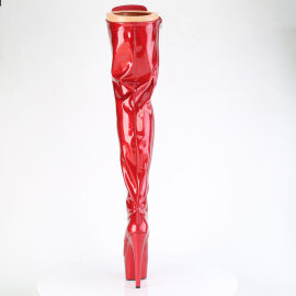 Pleaser ADORE-3020GP Cuissardes à plateforme Revêtement laqué Paillettes Rouge EU-41 / US-11