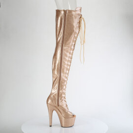Pleaser ADORE-3021GP Cuissardes à plateforme Revêtement laqué Paillettes Or EU-35 / US-5