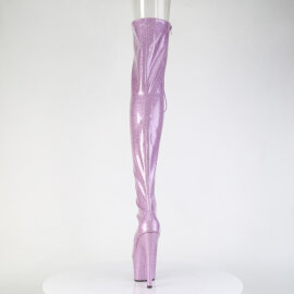 Pleaser ADORE-3021GP Cuissardes à plateforme Revêtement laqué Paillettes Lilas EU-44 / US-14