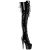 Pleaser ADORE-3022 Cuissardes à plateforme Revêtement laqué Noir EU-42 / US-12